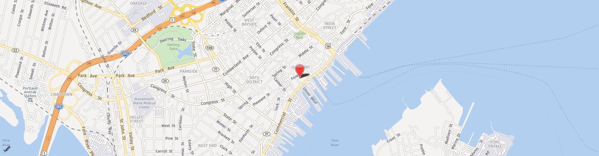 Location Map: 45 Wharf Street Portland, Maine 04101